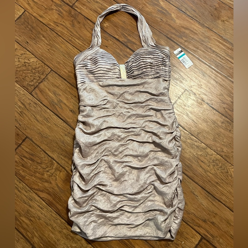 Womens Cachet Size 16 Rose (champagne) Dress New With Tags $169 NWT